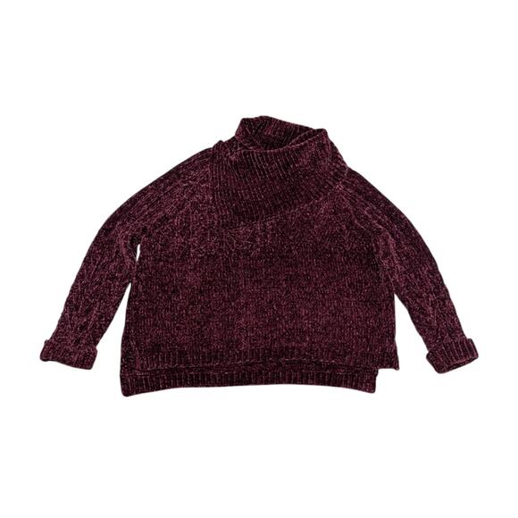 Sundance Charming Chalet Chenille Sweater Maroon Burgundy Womens Large Top Red - Picture 2 of 5